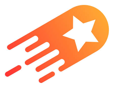 Star bolide icon with flat style. Isolated vector star bolide icon illustrations, simple style.のイラスト素材