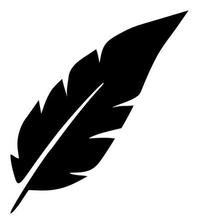 Feather icon with flat style. Isolated vector feather icon image, simple style.のイラスト素材