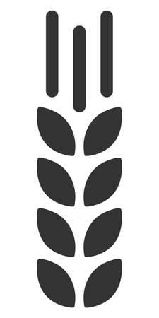 Barley ear icon with flat style. Isolated raster barley ear icon illustrations, simple style.の写真素材