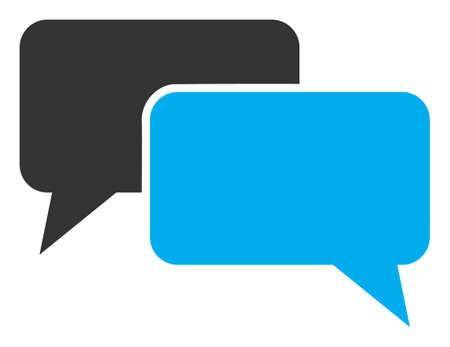 Chat messages icon with flat style. Isolated raster chat messages icon image, simple style.の写真素材