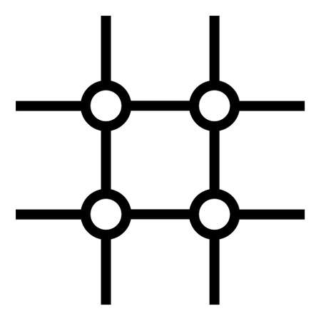 Incomplete square grid icon with flat style. Isolated raster incomplete square grid icon illustrations, simple style.の写真素材