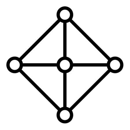 Rhombus grid centers icon with flat style. Isolated raster rhombus grid centers icon image, simple style.の写真素材