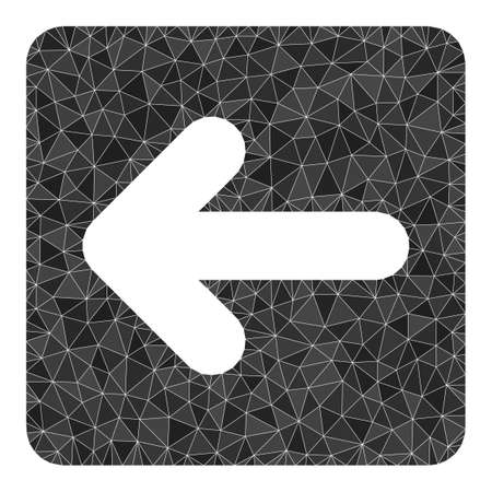 Low-poly left cursor icon illustration is designed of random filled triangles. Triangle left cursor polygonal icon vector illustration. Left Cursor icon is filled with triangles.のイラスト素材