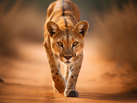 Lioness in the wilderness of Africa, Kruger National Park, South Africaの素材
