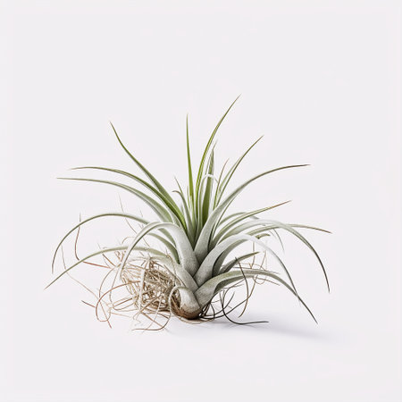 Potted plant isolated on a white background. 3d rendering.の素材