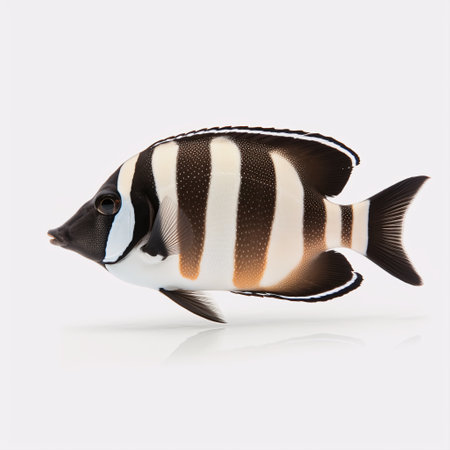 Tropical fish isolated on a white background. 3d renderの素材