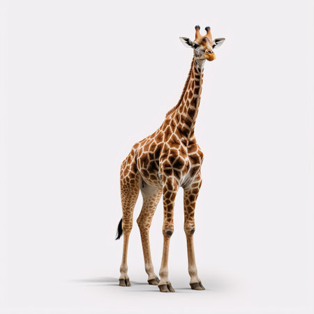 giraffe isolated on a white background. 3d rendering.の素材