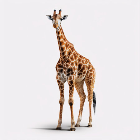 giraffe isolated on a white background. 3d render.の素材