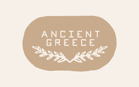 Laurel wreath, ancient Greece logotypeのイラスト素材