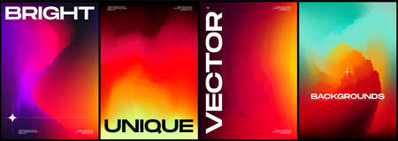 Bright posters and social media design templatesのイラスト素材