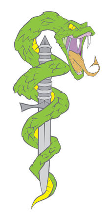 snake and daggerのイラスト素材