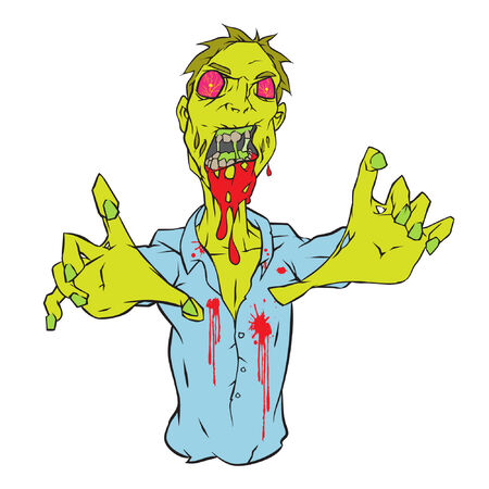 Zombie attackingのイラスト素材