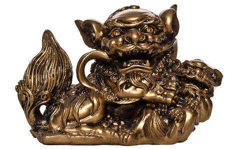 Lion china asia white backgroundのeditorial素材