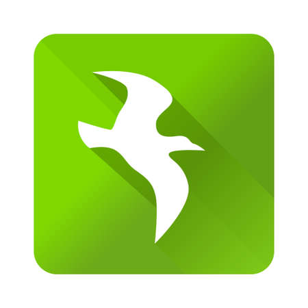 Set of Flat Universal White Ecology Icons with Shadows on Realistic Colorful Button on Background . Isolated Vector Elementsのイラスト素材