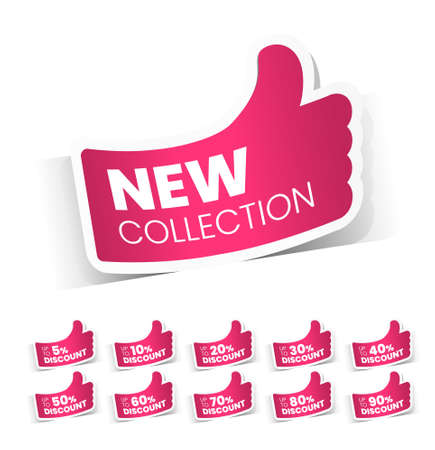 Realistic High Quality Pink Labels on Transparent Background . Isolated Vector Elementsのイラスト素材