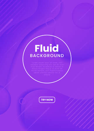 Realistic Abstract 3D Poster with Fluid Shapes on Colorful Background . Isolated Vector Elementsのイラスト素材