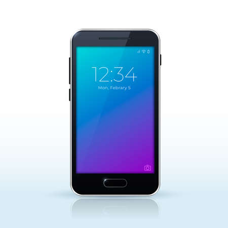Realistic High Quality Smartphone for your Designs. Isolated Vector Elementsのイラスト素材