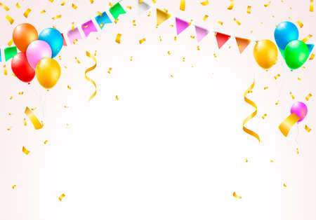 Set of Isolated Vector Party Editable Elements on Transparent or White Backgroundのイラスト素材