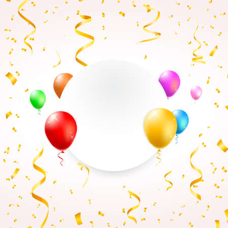 Set of Color Glossy Balloons on White Background . Isolated Vector Elementsのイラスト素材