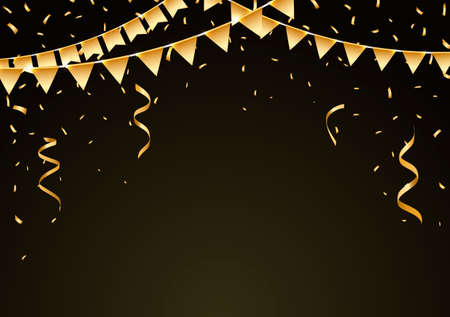 Set of Isolated Vector Party Editable Elements on Transparent or White Backgroundのイラスト素材