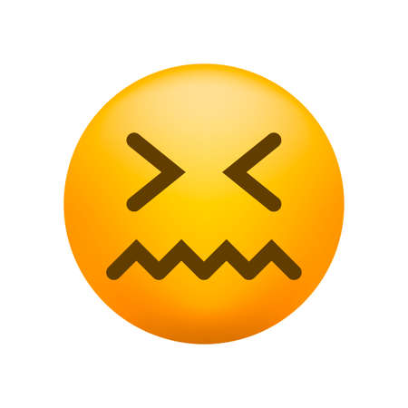 Cute High Quality Emoticon on White Background. Isolated Vector Illustrationのイラスト素材