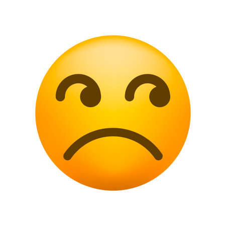Cute High Quality Emoticon on White Background. Isolated Vector Illustrationのイラスト素材