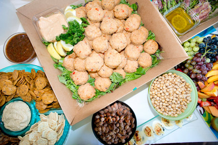 crab cake party trayの写真素材