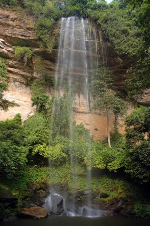 Bridal veil waterfall in Guineaの写真素材