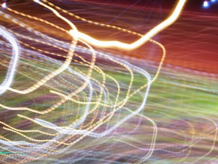 Backdrop Abstract Random Light Trailsの写真素材