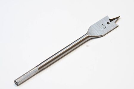 Wood drill bit over a white backgroundの写真素材