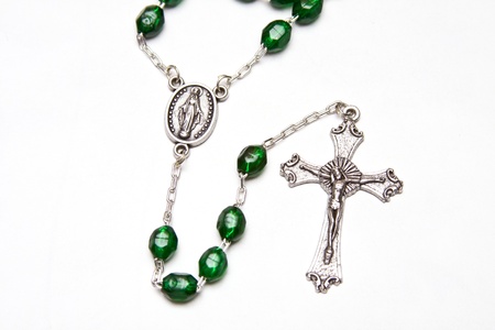 Roman Catholic Rosary beads used for prayingの写真素材