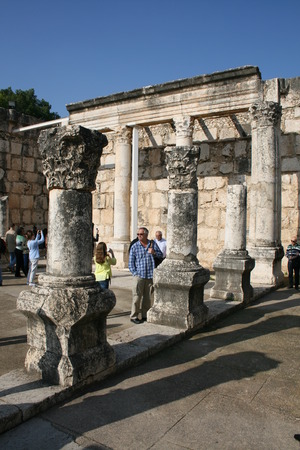 Remains of the 4th-century synagogue, Caperaum, Israel  3のeditorial素材
