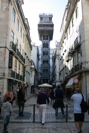 Elevador de Santa Justa, Lisbon, Portugalのeditorial素材