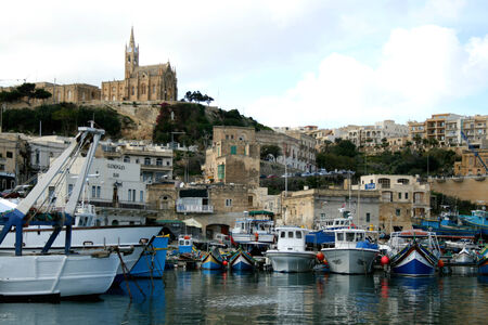 Fishermans section, Ghajnsielem harbour, Gozo, Maltaのeditorial素材