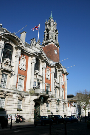 Colchester Town Hall, High Street, Colchester, Essex, Englandのeditorial素材