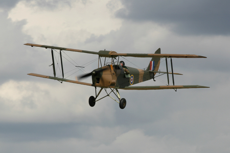 Little Gransden near Cambridge - 24 AUG 2014 - Air and Car Show - DeHavilland DH82B Queen Beeのeditorial素材