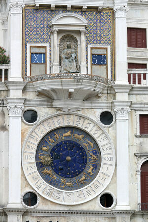 Astronomical clock at San Marco Square in Venice, Italyの写真素材