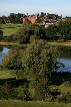 View from Framlingham Castle of Framlingham College, Suffolk, England