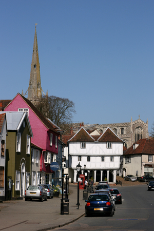 Town centre, Thaxted, Essex, Englandのeditorial素材