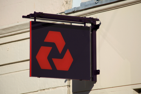National Westminster Bank branch logo sign, High Street, Chelmsford, Essexのeditorial素材