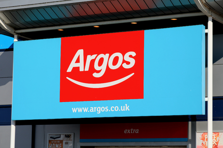 Argos store sign, Harlow, Essexのeditorial素材