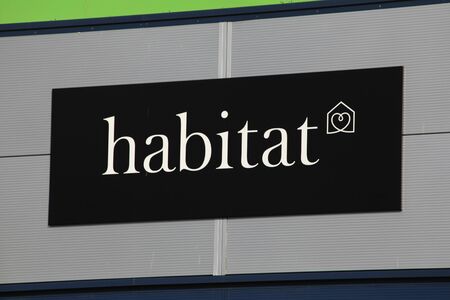 Habitat store sign, Harlow, Essexのeditorial素材