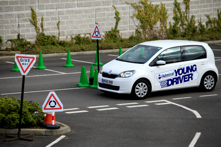 Young Driver driving lessons for 11 to 17 year olds held at Bluewater, Kent, Englandのeditorial素材
