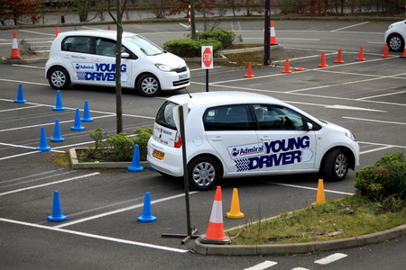 Young Driver driving lessons for 11 to 17 year olds held at Bluewater, Kent, Englandのeditorial素材