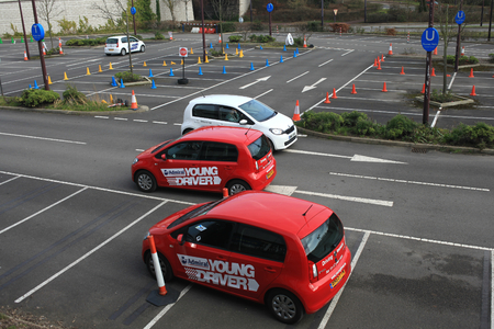 Young Driver driving lessons for 11 to 17 year olds held at Bluewater, Kent, England