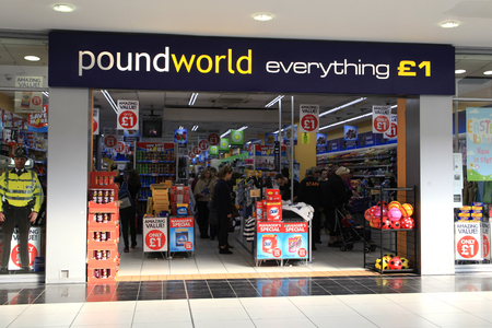 Poundworld shop, Chelmsford, Essex, Englandのeditorial素材