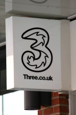 Three shop sign, Colchester, Essexのeditorial素材