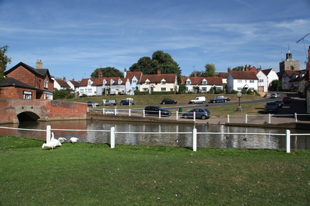 The village of Finchingfield is said by some to be the prettiest in Essex and most photographed in Englandのeditorial素材
