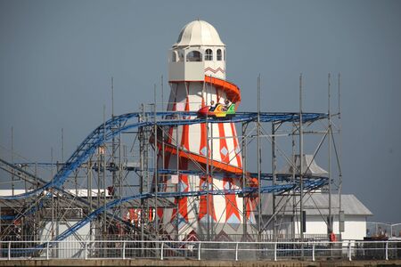 Clacton Pier amusement rides, Clacton. Essexのeditorial素材
