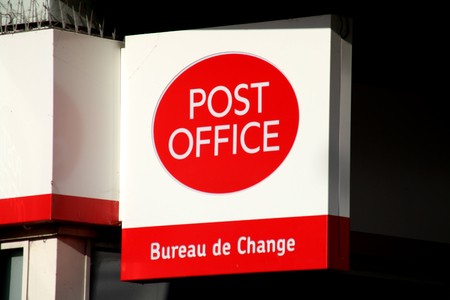 Post Office sign, High Street, Southend on Sea, Essexのeditorial素材